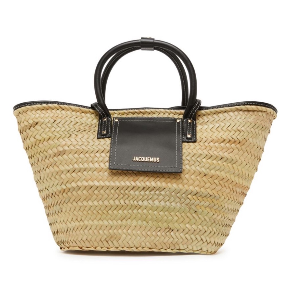 JACQUEMUS Soli basket tote panier raffia tote shoulder bag - Picture 1 of 8